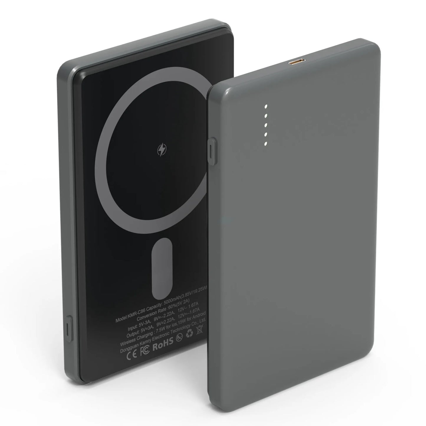 2 In 1 5000mAh 8MM Slim MagSafe Wireless Power Bank