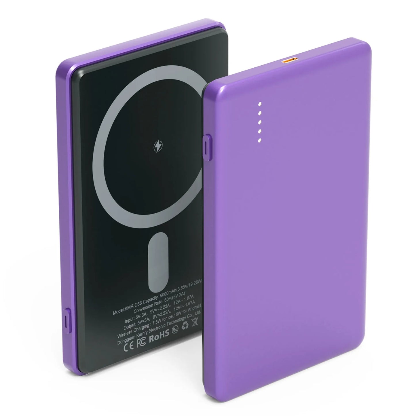 2 In 1 5000mAh 8MM Slim MagSafe Wireless Power Bank