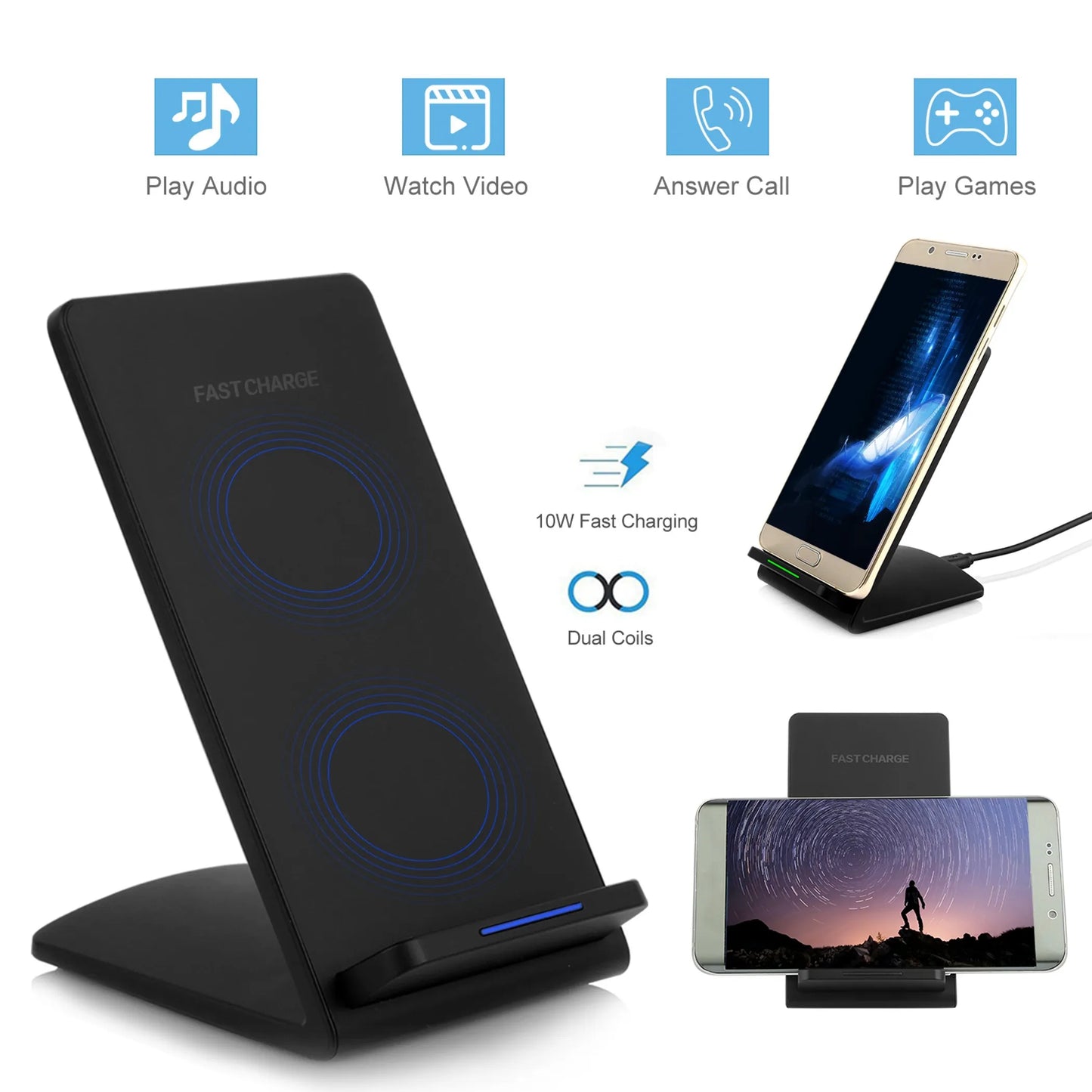 Qi Wireless Charger 10W Fast Charging Pad