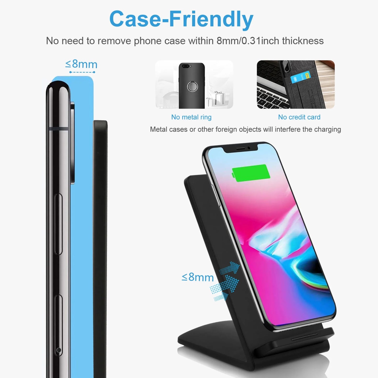 Qi Wireless Charger 10W Fast Charging Pad