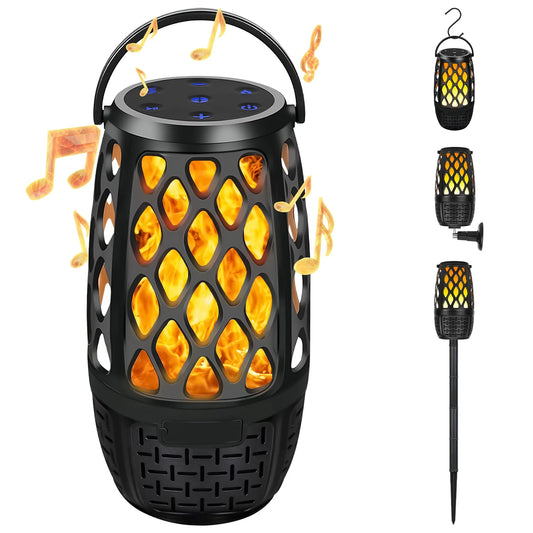 4 In 1 Wireless 5.3 Outdoor Speaker IPX5 Waterproof Patio Speaker LED