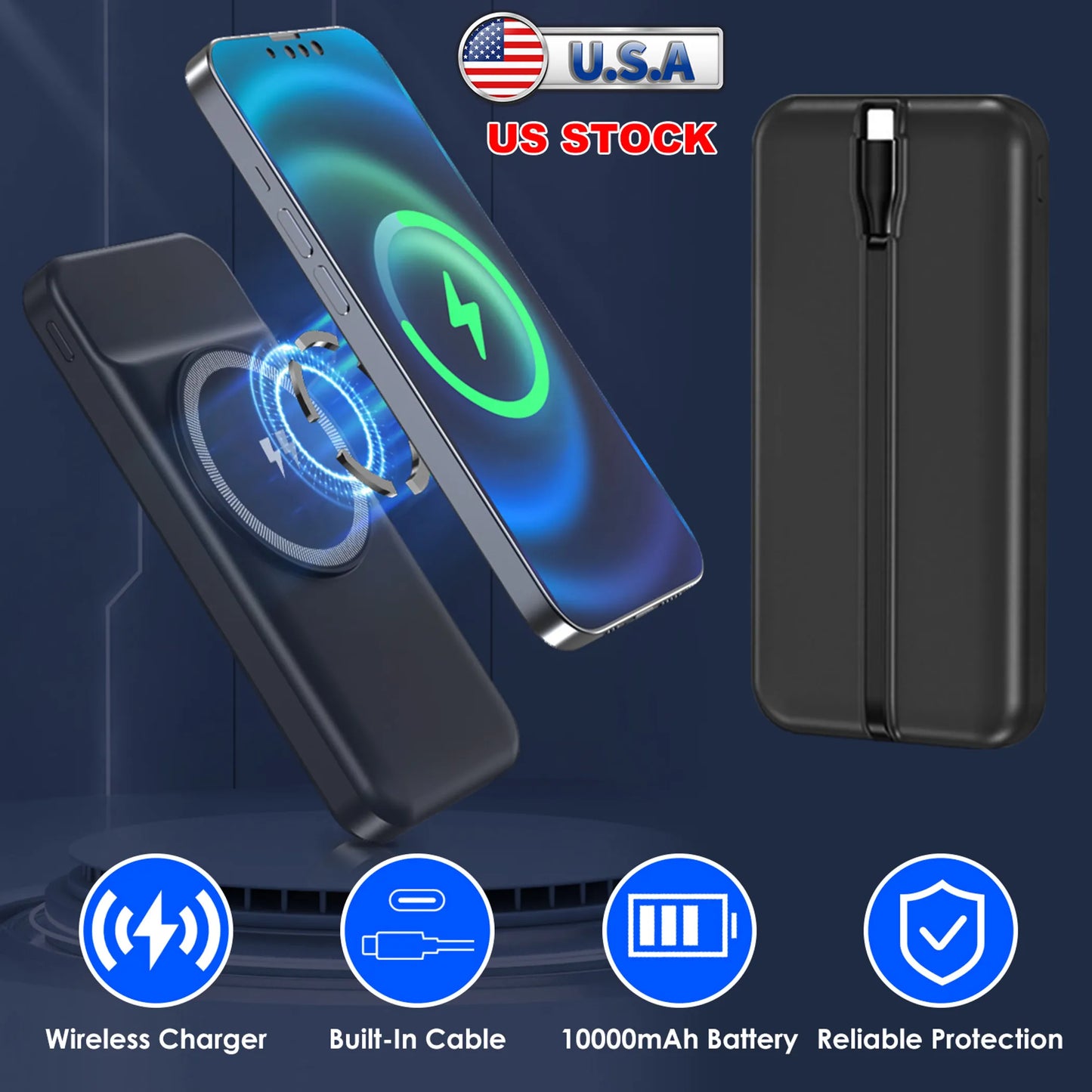 10000mAh 22.5W Magnetic Wireless Power Bank
