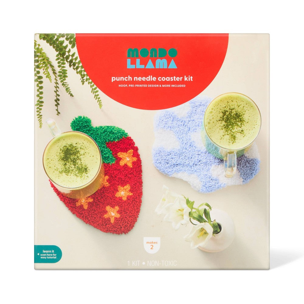 Mondo Llama 2ct Punch Needle Kit - Summer Craft Hot Pad/Coaster