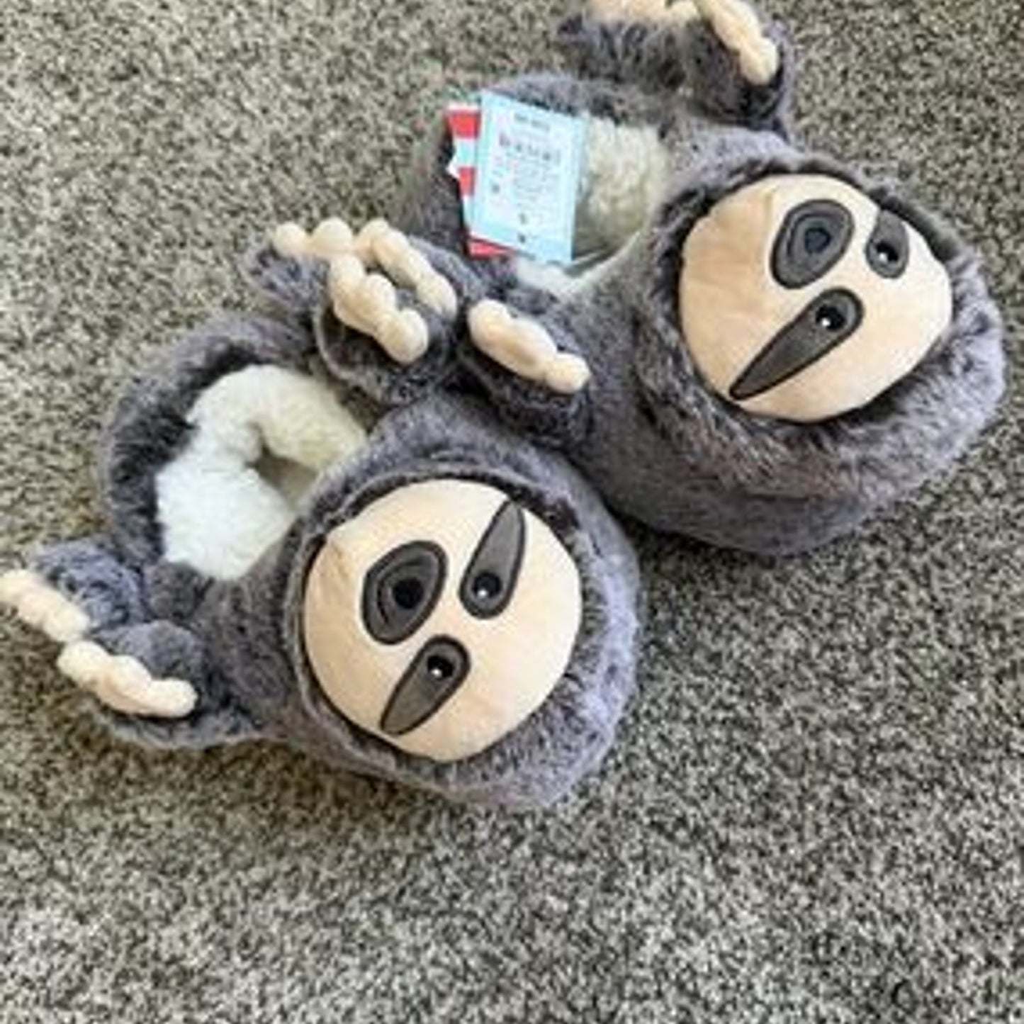Cat & Jack Boys' Sloth Loafer Slippers Brown Size 4-5