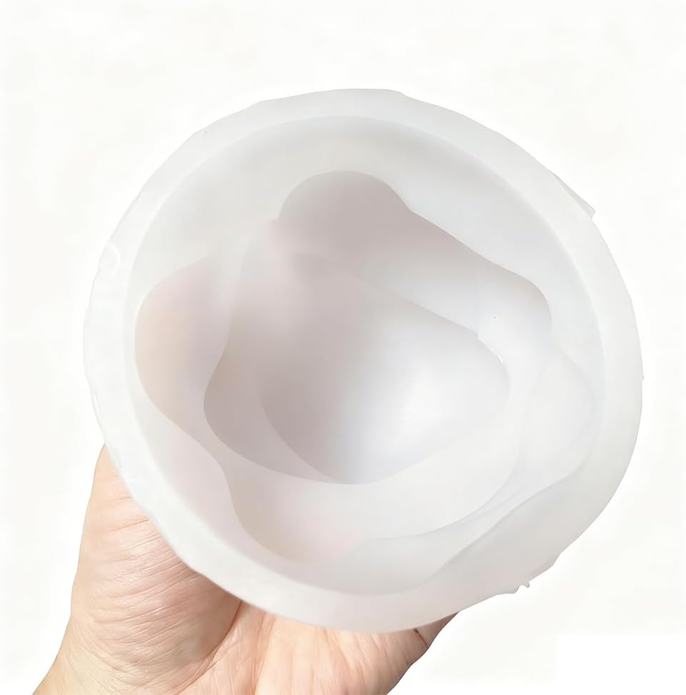 (NO Candles Included) Decorative Pillar Candle Making Molds Set, Textured Wave Pattern, White, Melting Shape,2 Pieces Pack BST202