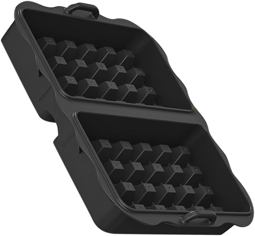 STOBAZA Waffle Mold for Air Fryer Nonstick Silicone Baking Tray for Muffins Pancakes Desserts Compatible with Ninja Sleu Easy Release Bakeware BST202