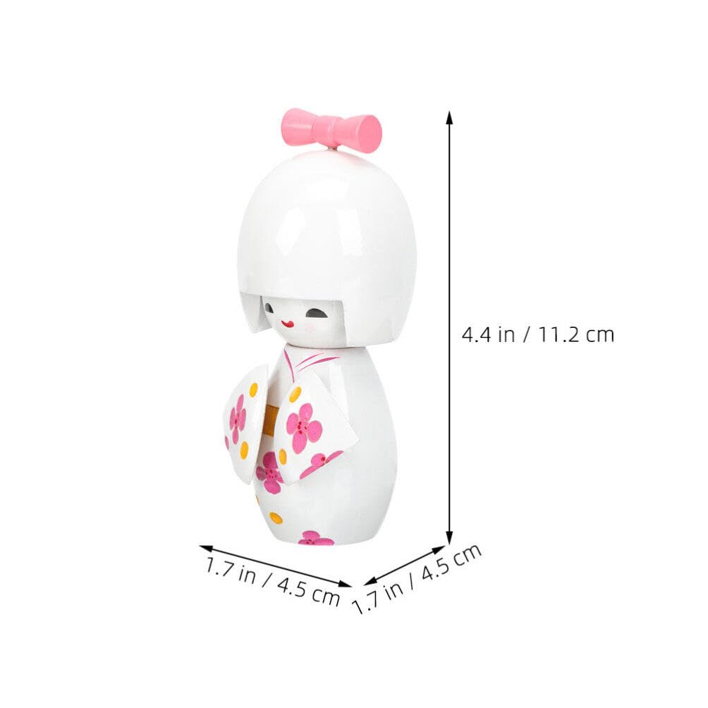STOBAZA Japanese Kimono Doll Ornament 4.40In Collectible Figurine for Home Decor Tabletop Asian Style Decoration BST202