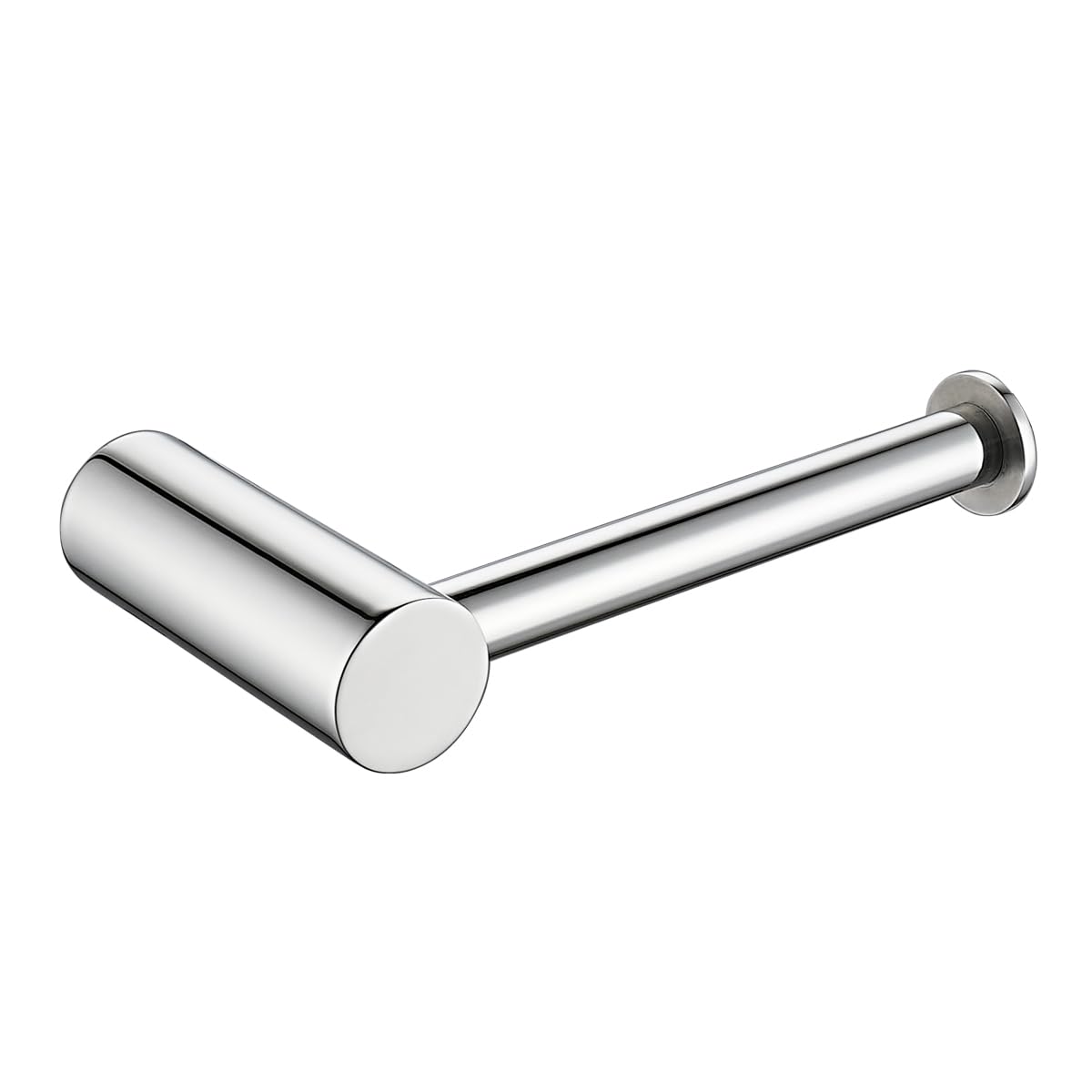 JQK Chrome Toilet Paper Holder, 5 Inch 304 Stainless Steel Thick 8mm Tissue Paper Dispenser for Bathroom, Hold Mega Rolls, Polished Chrome Wall Mount, TPH600-CH BST220