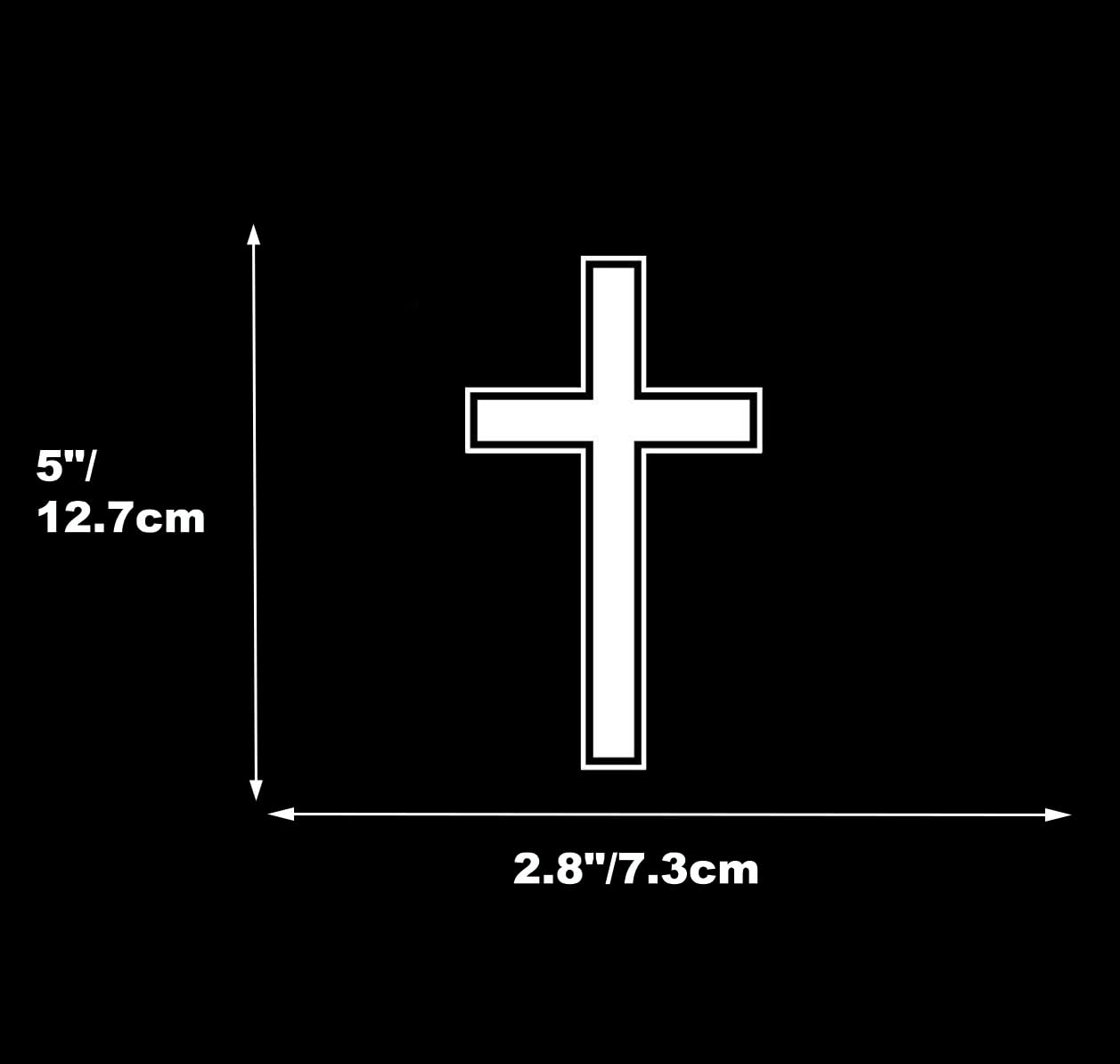 Christian Cross Car Decal Christian Jesus God Religious Window Bumper Decal Sticker Suitable for Cars, Trucks 2Pcs (White) BST220