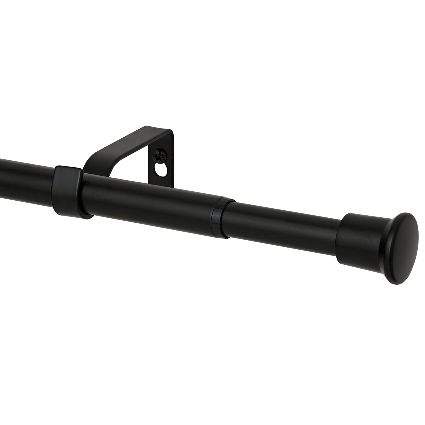 Curtain Rods for Windows 30 to 55 inches,Adjustable Curtain Rods,Easy Install，Black BST220