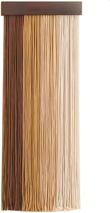 Jditngp Nordic Home Wall Decor Hand Woven Bohemian Wooden Board Tassel Wall Hanging Wall Decoration Tapestry Gradient Brown Living Room Bedroom Entrance Hall Kitchen Corridor Wall Art 31.5''Lx12''W BST326H