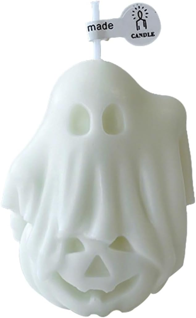 Halloween Ghost Pumpkin Candles with Fragrant Halloween Decor Candle for Home and Table Decorations 2.6 * 2 * 1.9 Inch BST202