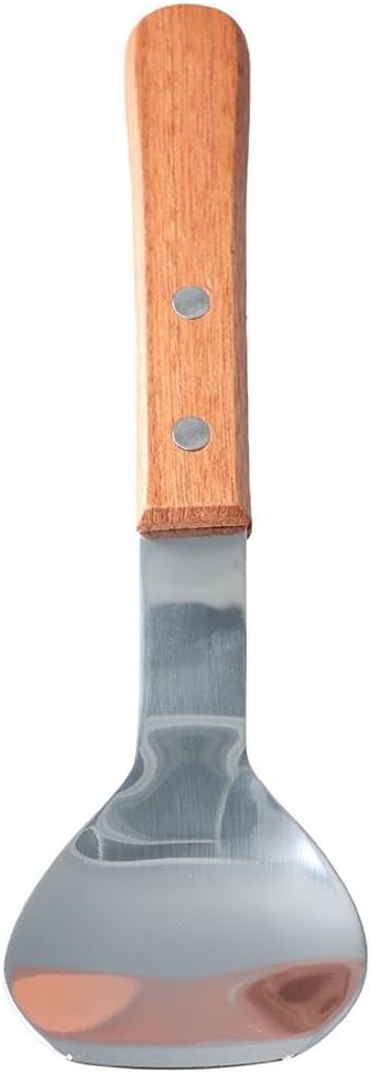 Ice Cream Scoop Stainless Steel Ice Cream Shovel with Wooden Handle Dessert Spade Butter Cutter Flat Ice Cream Metal Spade for Dining Kitchen Utensil, Home Commercial BST220