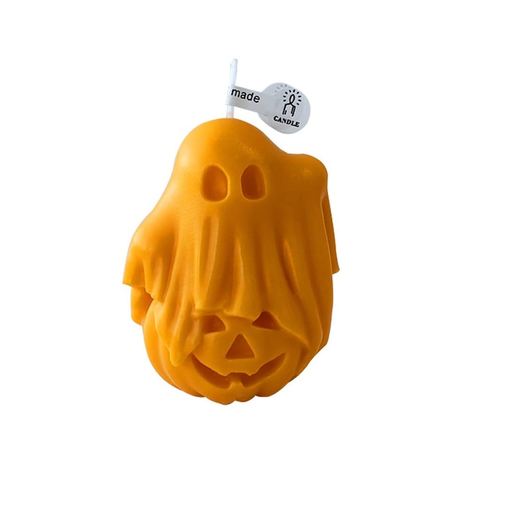 Halloween Ghost Pumpkin Candles with Fragrant Halloween Decor Candle for Home and Table Decorations 2.6 * 2 * 1.9 Inch BST202