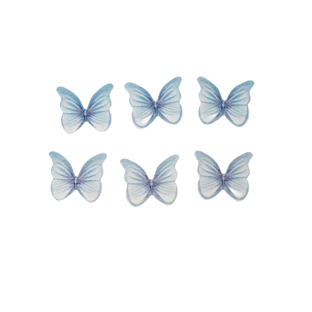 Edible Butterflies for Cake Decorating, Rainbow edible Butterfly Cake Toppers and Cupcake Toppers, Edible Wafer Paper Butterflies Set of 48 Rainbow Cake Food Decorations (5Colors-1) BST326L