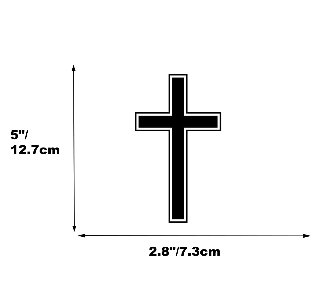 Christian Cross Car Decal Christian Jesus God Religious Window Bumper Decal Sticker Suitable for Cars, Trucks 2Pcs (White) BST220