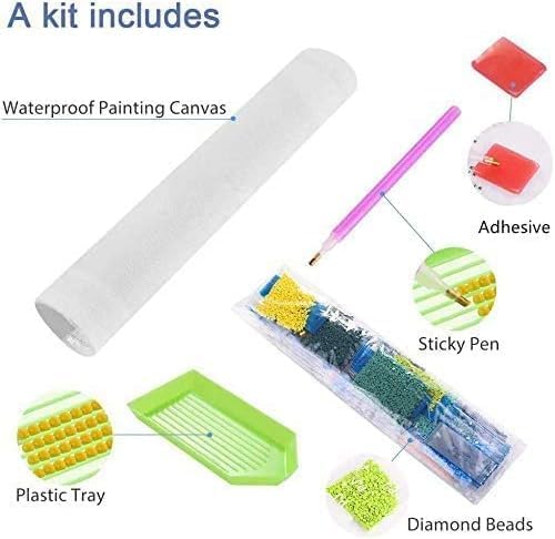 VOAA Diamond Painting Kits for Adults 5D DIY Farmhouse Countryside Landscape, 12x16 Inch Full Drill Round Diamond Art, Wheat Field Barn Beginners Craft Kit for Home Wall Decor Gift WN420