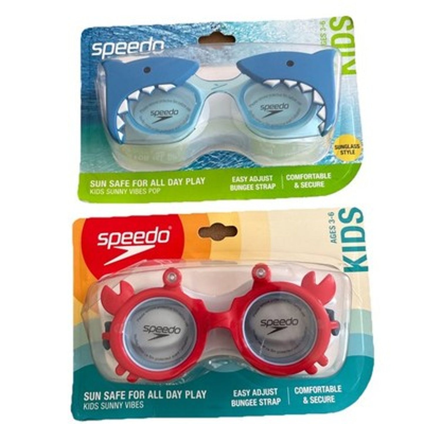 Speedo Sunny Vibes Shark Swim Goggles, Ages 3-6
