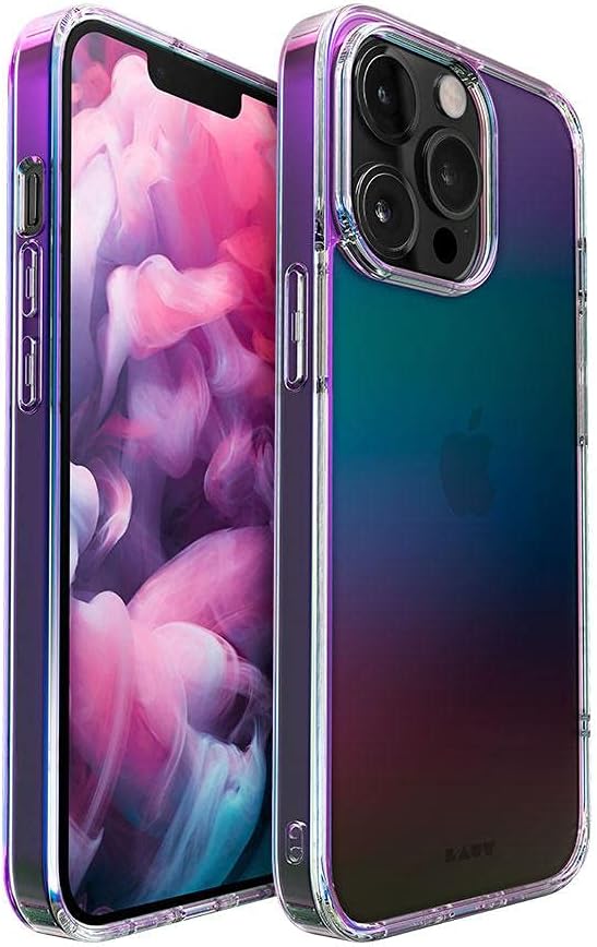 LAUT - Holo case Compatible with iPhone 13 Pro Max (6.7") | Iridescent Shine | Crystal Clear Casing | Easy Click Buttons • Midnight WN420