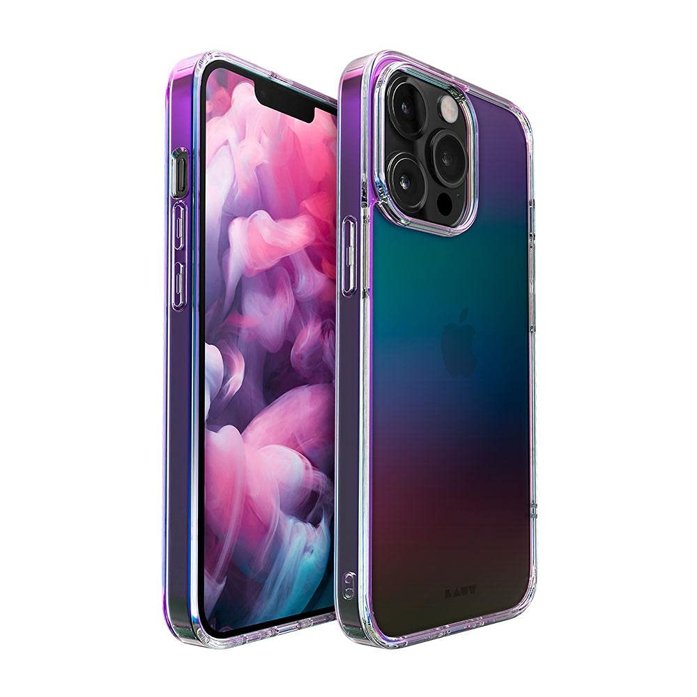 LAUT - Holo case Compatible with iPhone 13 Pro Max (6.7") | Iridescent Shine | Crystal Clear Casing | Easy Click Buttons • Midnight WN420
