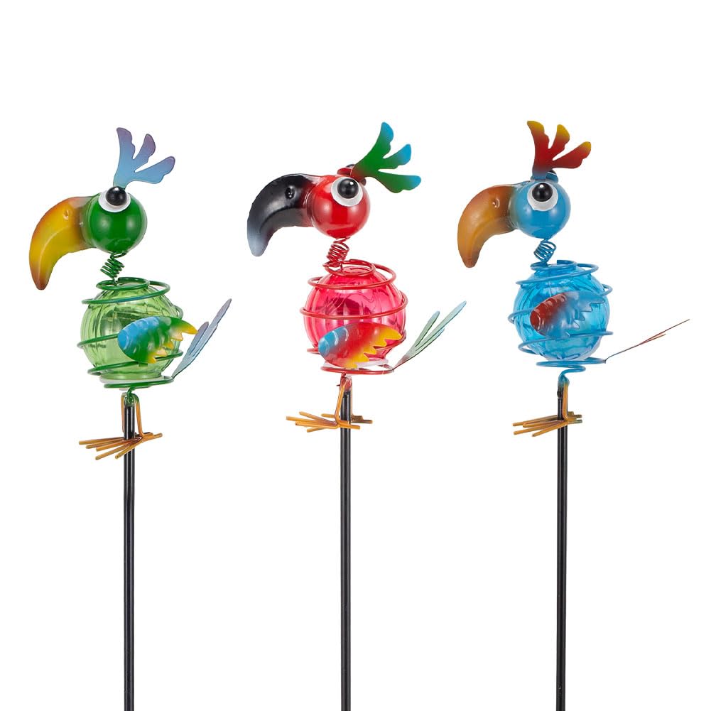 Viveta Garden Solar Lights Decorative, 2 Pack Metal Peacock Solar Lights Stake for Outdoor Garden Patio Yard Lawn Decorations