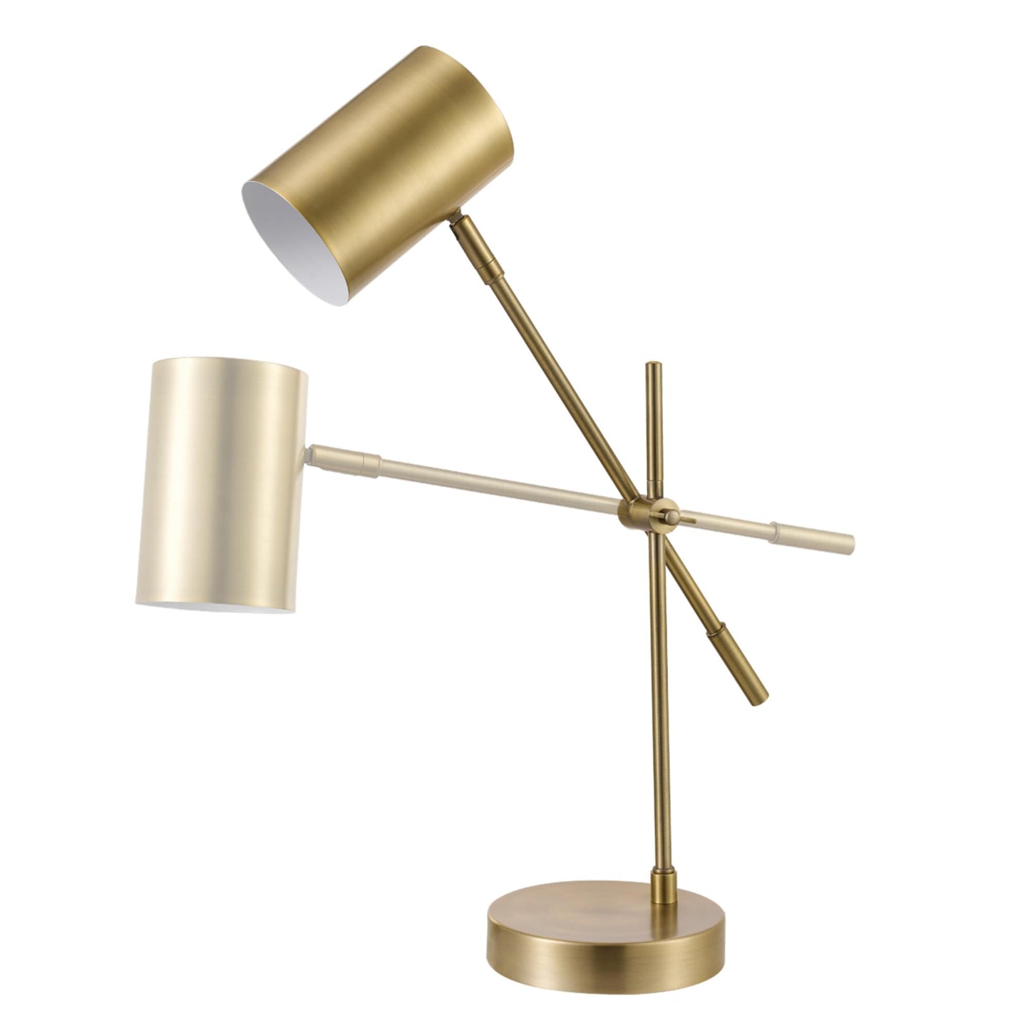 Globe Electric x Novogratz 52887 18" Desk Lamp, Matte Brass Finish, Adjustable Height N25