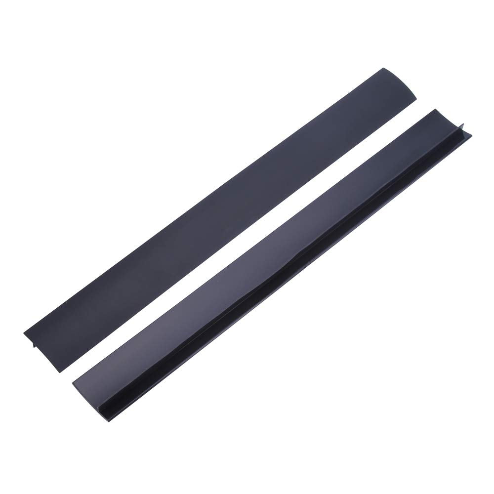 Stove Gap Covers (2 Pack), Easy to Clean Gap Fillers Between Counters and Stovetops, Oven, Washer，Furniture Easy to Install Heat Resistant, Black 25 Inches BST220