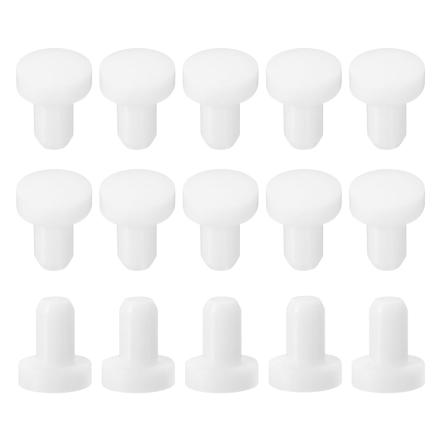 uxcell 15Pcs Silicone Hole Plug, Waterproof Solid T-Shaped Rubber Stoppers Bottle Seal Tube Pipe Plugs End Cap for 5.8mm/0.23" Hole for Bathtub Bottle, 0.31" Plug Height, Black BST326L