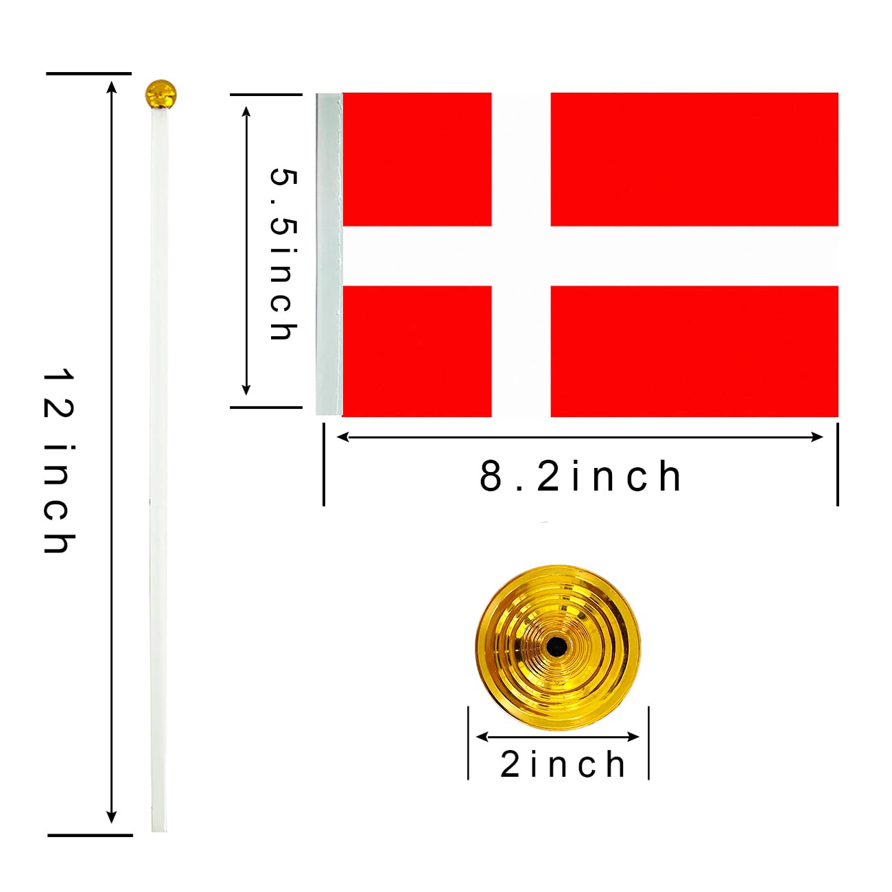 WXTWK 12 Pack Korea Flag Korean Desk Flag Small Mini Korean Table Flags With Stand Base,Home Office Festival Events Celebration Decorations BST202