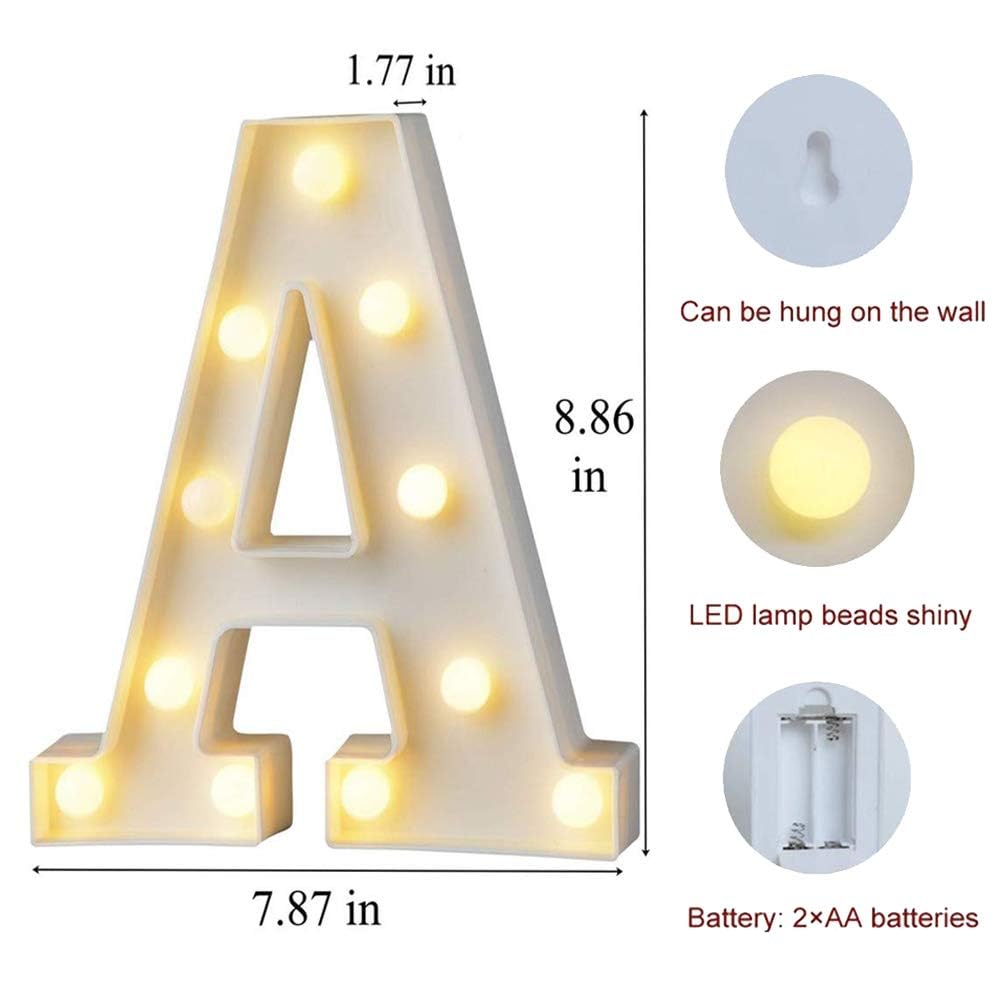 MUMUXI Marquee Light Up Letters | Large Light Up Numbers | Battery Powered and Bright with Every Letter of the Alphabet | For Wedding, Birthday, Party, Celebration, Christmas or Home Decoration (0) BST220