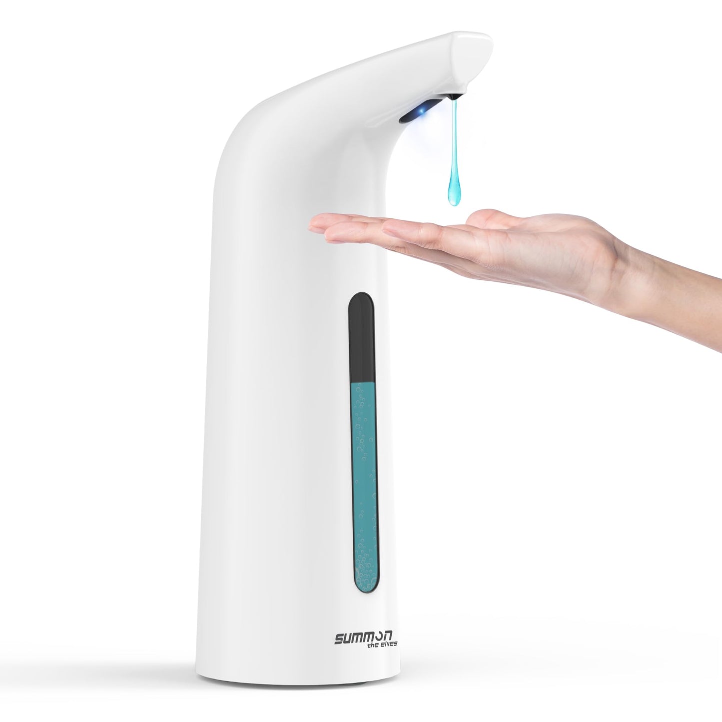 Automatic Soap Dispenser Touchless,400ML Hand & Dish Countertop Electric Liquid Dispenser with Sensor,Modern 4 Gear Adjustable Black Waterproof Battery Operated Kitchen Auto Soap Pump WN420