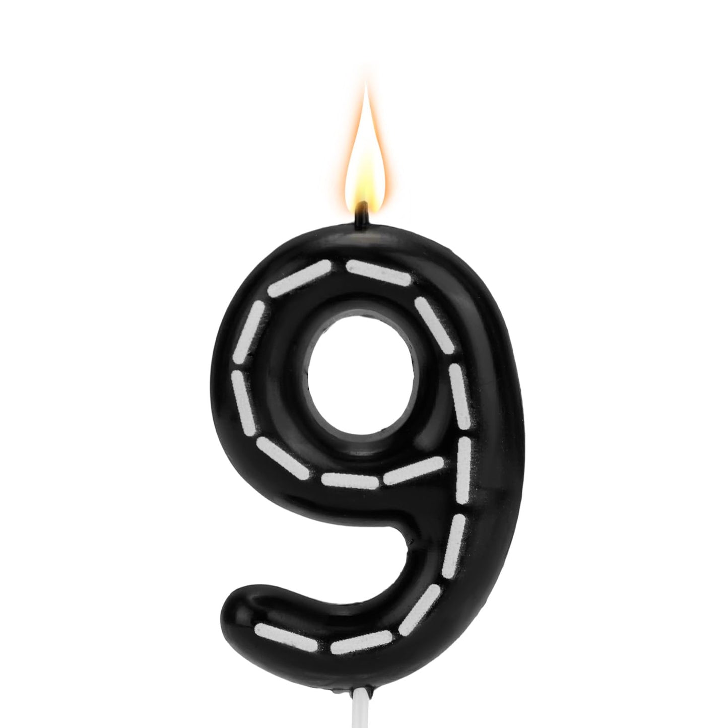 Birthday Number Candles, Black White Numeral Birthday Candles Racing Cars Themed Cake Decoration Cake Topper for Bday Anniversary Wedding (Number 2) BST326L