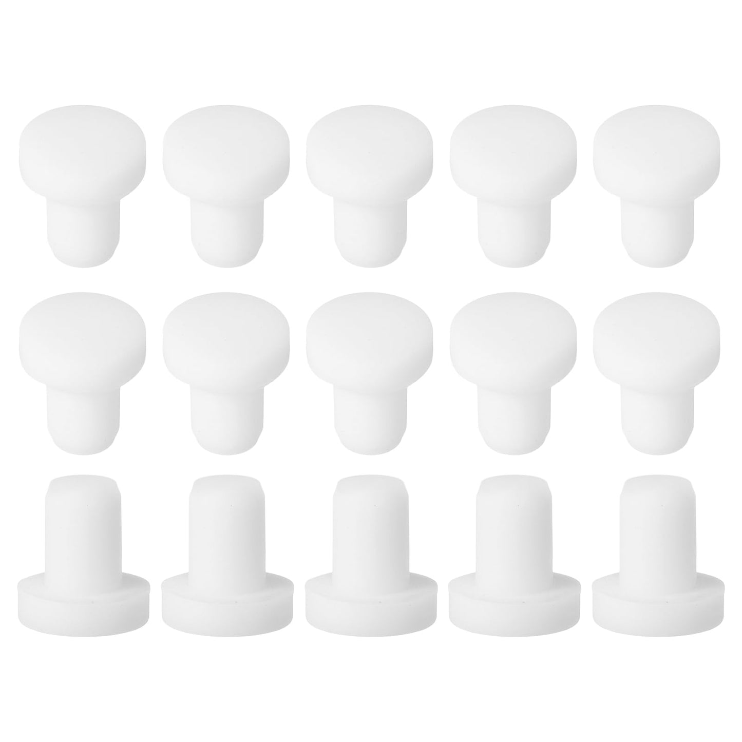 uxcell 15Pcs Silicone Hole Plug, Waterproof Solid T-Shaped Rubber Stoppers Bottle Seal Tube Pipe Plugs End Cap for 5.8mm/0.23" Hole for Bathtub Bottle, 0.31" Plug Height, Black BST326L