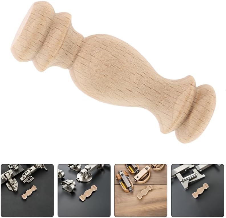 STOBAZA 12 Pcs Unfinished Wood Finials, 2.36 Inch Mini Wooden Spindles for DIY Crafts, Dollhouse Furniture, Painting, Small Furniture Accents and Home Decor BST202