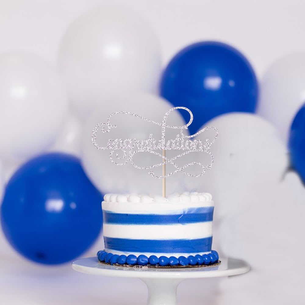 Congratulations Cake Topper,Congratulations 2026 Graduation | Cake Topper,Graduation, Wedding, Retirement, Birthday, Anniversary, Celebration Party Decorations Supplies (Black Gold) BST202