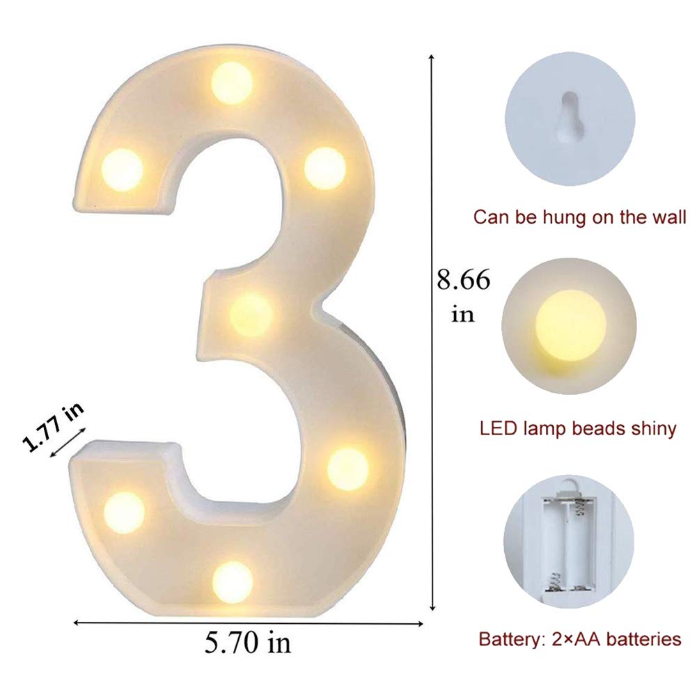 MUMUXI Marquee Light Up Letters | Large Light Up Numbers | Battery Powered and Bright with Every Letter of the Alphabet | For Wedding, Birthday, Party, Celebration, Christmas or Home Decoration (0) BST220