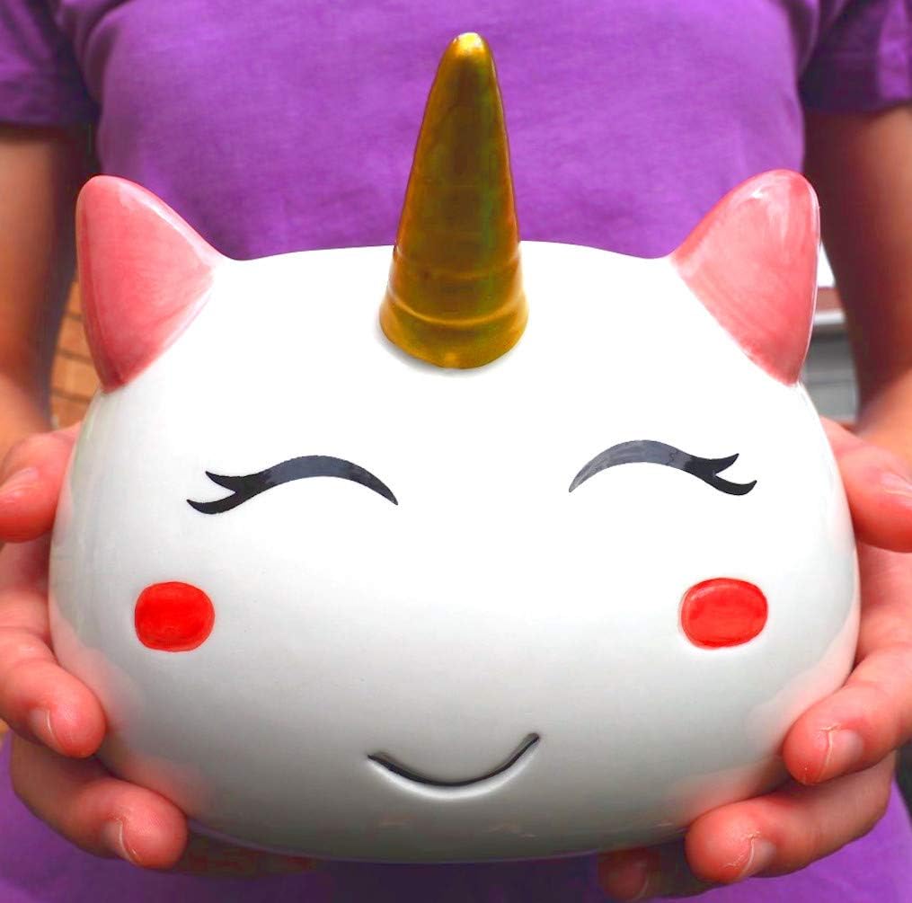 Unicorn Yarn Bowl for Knitting - Cute Ceramic Knitting Bowl Extra Large - Ceramic Yarn Bowl Crochet Accessories Yarn Holder Storage Gift for Knitters Funny BST326H