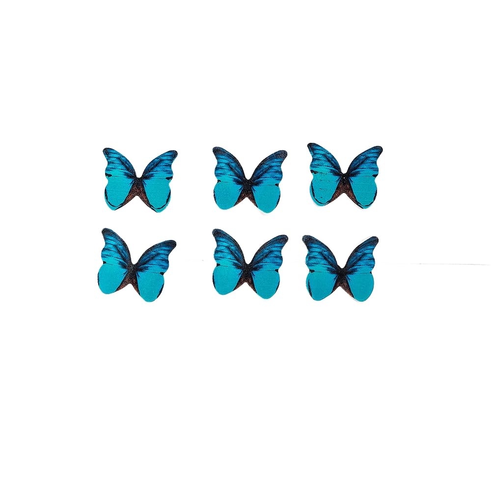 Edible Butterflies for Cake Decorating, Rainbow edible Butterfly Cake Toppers and Cupcake Toppers, Edible Wafer Paper Butterflies Set of 48 Rainbow Cake Food Decorations (5Colors-1) BST326L