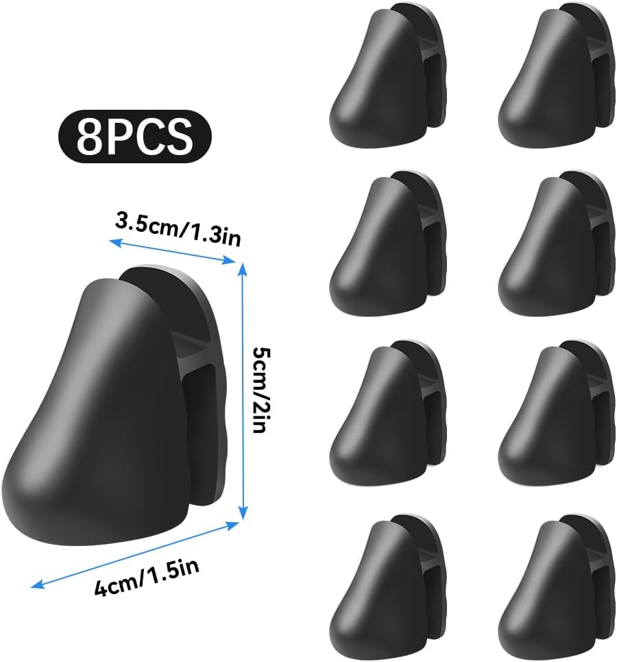 Eyeglasses Holder – 8pcs Self-Adhesive Wall-Mounted Glasses Stand, Nose-Shaped Sunglasses Organizer for Home, Bathroom, Bedroom – Space-Saving, No Drilling Needed BST326L