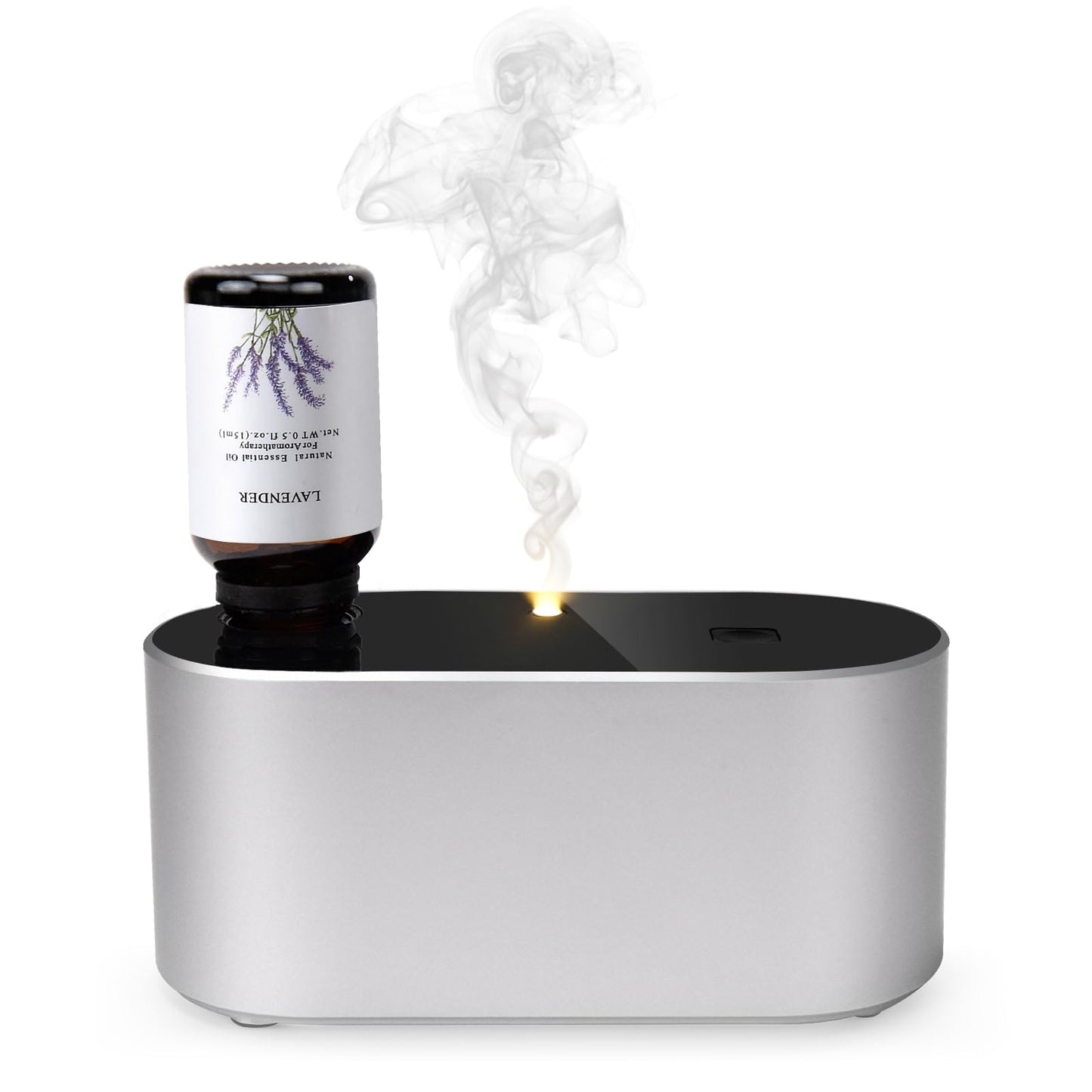 Lecdura Waterless Diffuser for Essential Oil, Battery Operated Scent Air Aromatherapy Diffuser, Mini Aroma Diffusers with 3 Intermittent Mist Modes, Cycle Start for Home Office Bedroom - Rose Gold