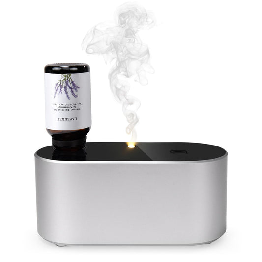 Lecdura Waterless Diffuser for Essential Oil, Battery Operated Scent Air Aromatherapy Diffuser, Mini Aroma Diffusers with 3 Intermittent Mist Modes, Cycle Start for Home Office Bedroom - Rose Gold