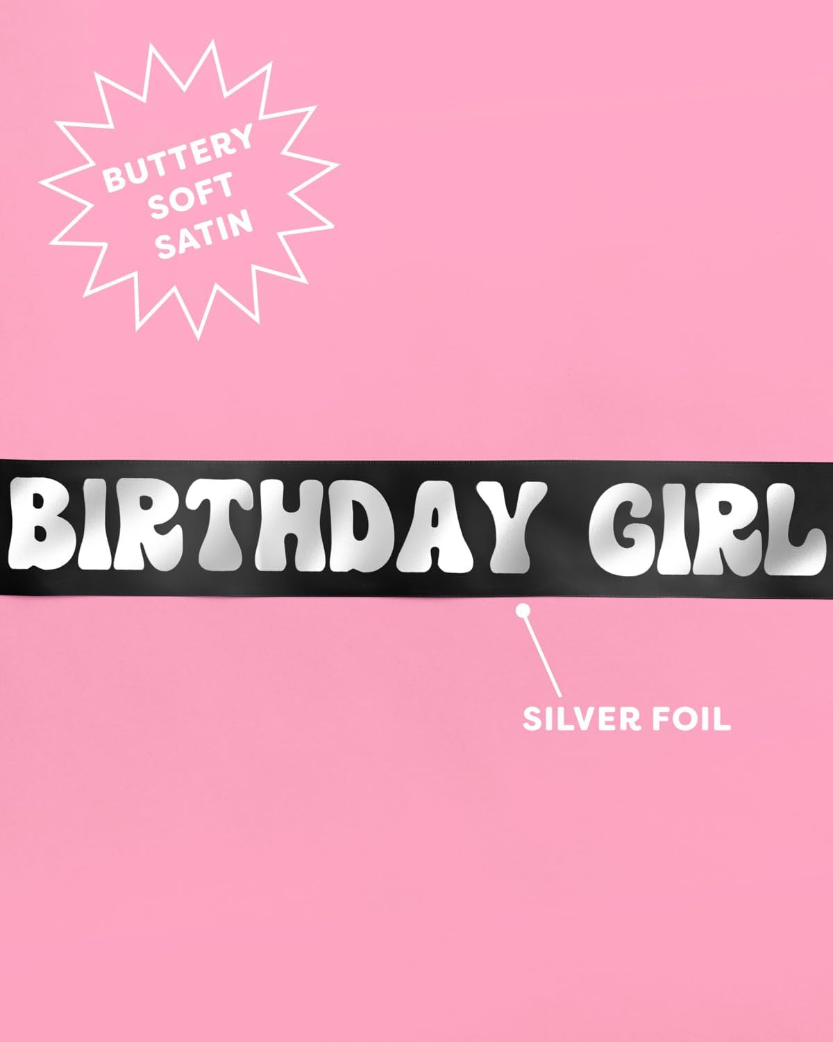 xo, Fetti Black Birthday Girl Sash | Groovy Bday Party Decorations, Silver Girl Party Favor, HBD Supplies, Birthday Queen Outfit, Finally 21, Cute Birthday Sash, 30th, 40th, 50th BST326L