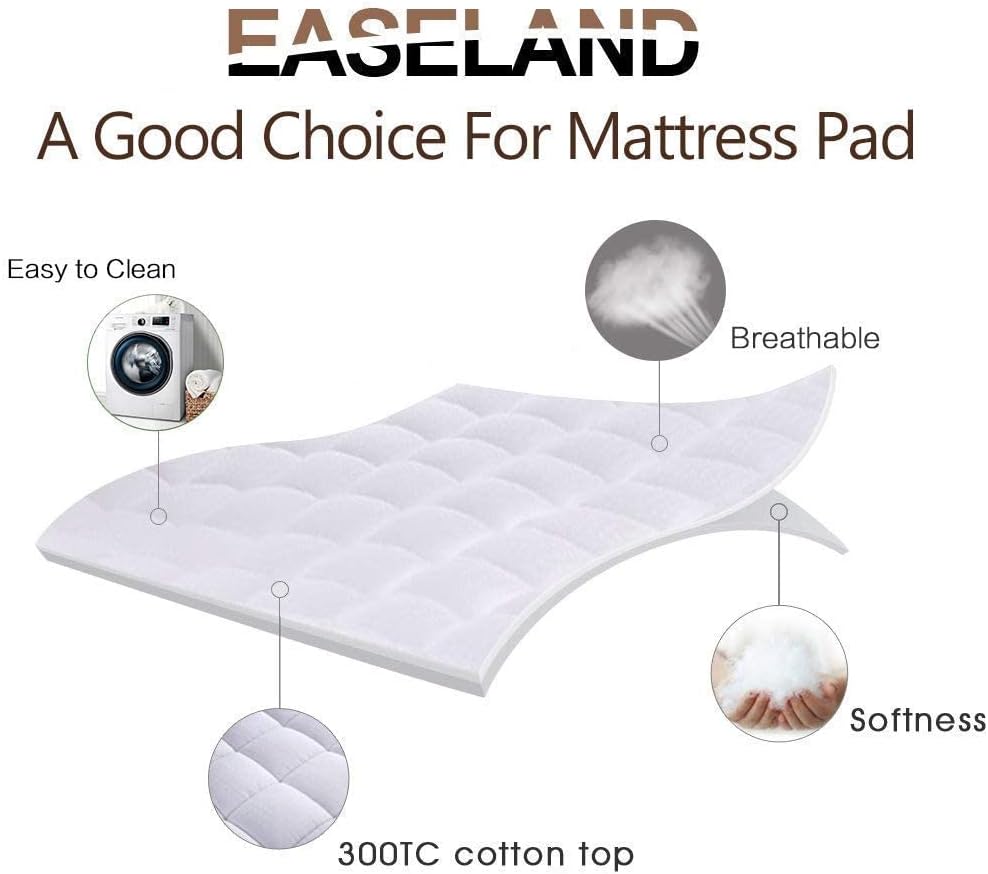 EASELAND Twin Size Mattress Pad 72