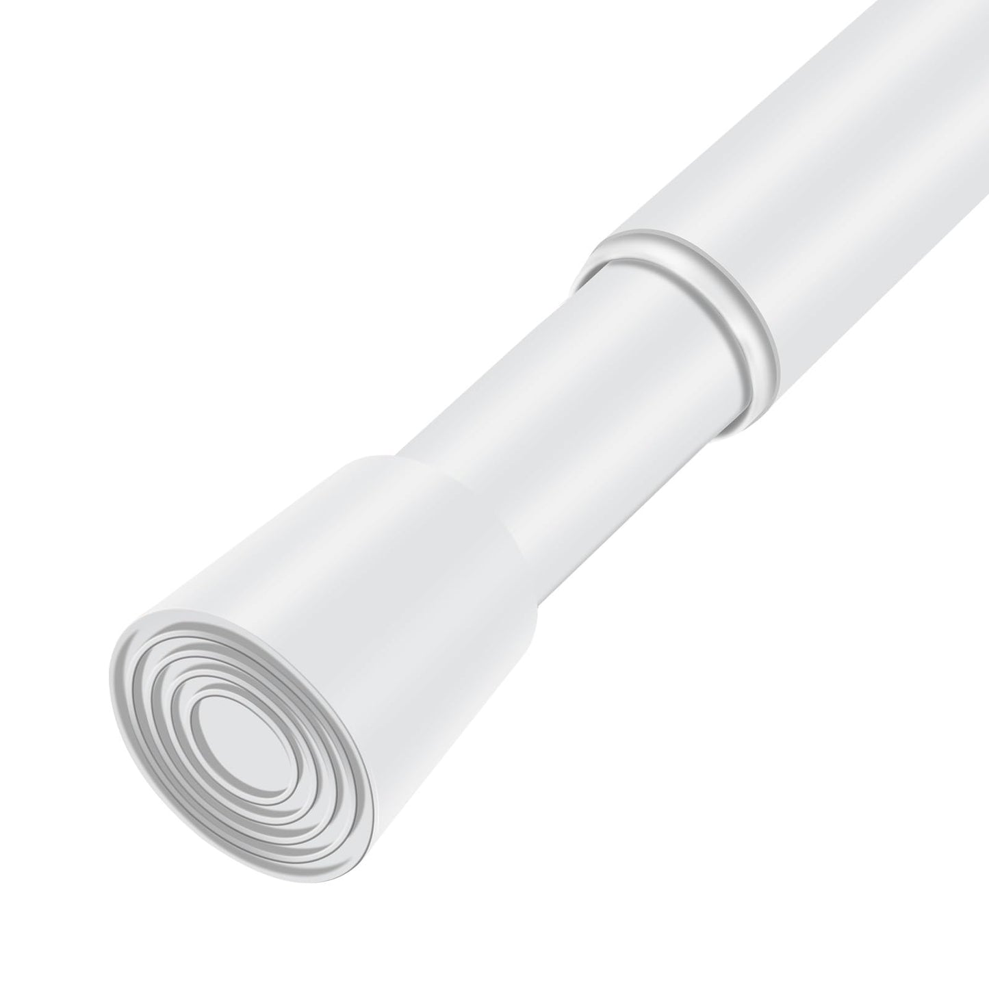 Silver Grey Adjustable Shower Curtain Rod 28-52 Inches 1pc, 7/8" Diameter Anti-slip Heavy Duty Tension Spring Curtain Rod No Drill for Windows Bathroom Kitchen Closet Doorway 22TD28-52SL BST202