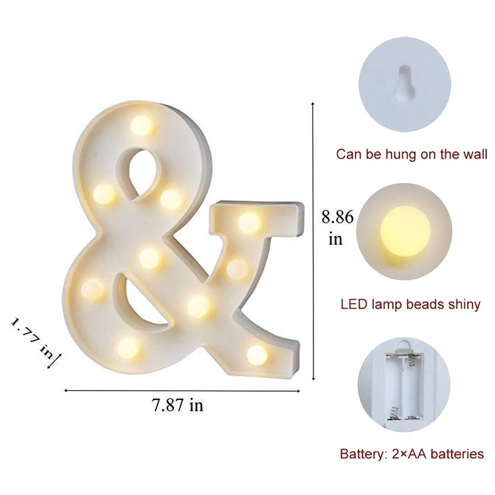 MUMUXI Marquee Light Up Letters | Large Light Up Numbers | Battery Powered and Bright with Every Letter of the Alphabet | For Wedding, Birthday, Party, Celebration, Christmas or Home Decoration (0) BST220