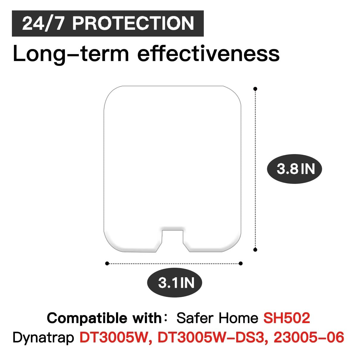 36 Pcs Sticky Refill Glue Cards, Compatible with Safer Home SH502, Dynatrap DT3005W-DS3, DT23005-06, Targets Moth, Fly, Mosquito, Gnat and More, Safe and Super Sticky (Matcha Green) WN420