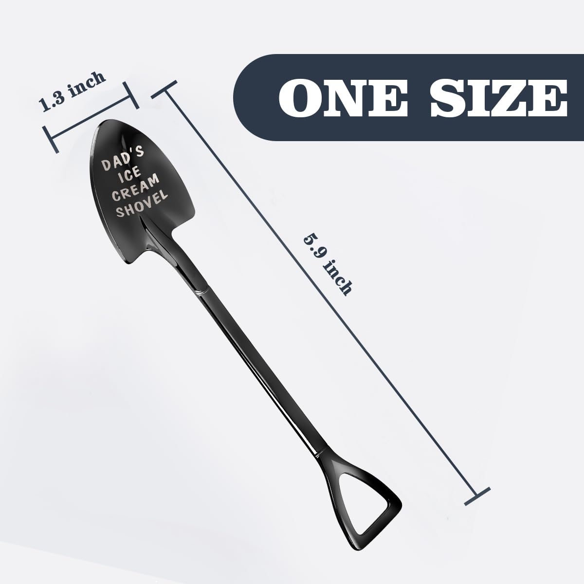 Dad Gifts - Gifts for dad from Daughter. Father Day Gifts for dad Ice Cream Spoon Scoop for Ice Cream Lovers, Father birthday Gifts Funny Engraved Stainless Steel Shovel WN420