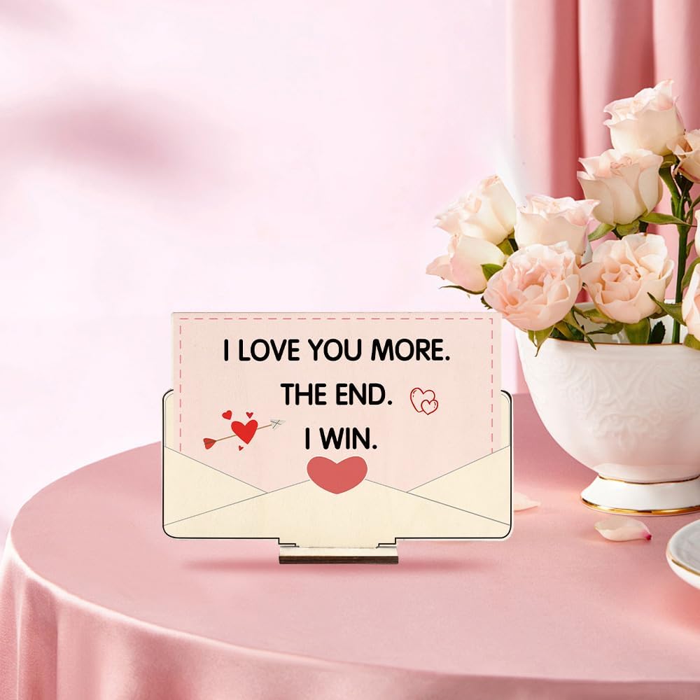 Wife Valentines Day Gifts Wooden Ornament Cute Couples Gift Ideas Gifts Boyfriend Birthday Gift Ideas for Husband Girlfriend Lesbian Gay Unique Engagement Gift Wedding Anniversary Presents Christmas BST220