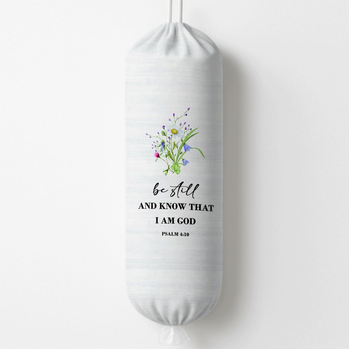 Plastic Bag Holder, The Way Page 16 Plastic Bag Holder Christian Decor, Reusable Hanging Trash Bags Dispenser, Christian Kitchen Gifts for Women Plastics Bags Holders with Bible Verse BST202