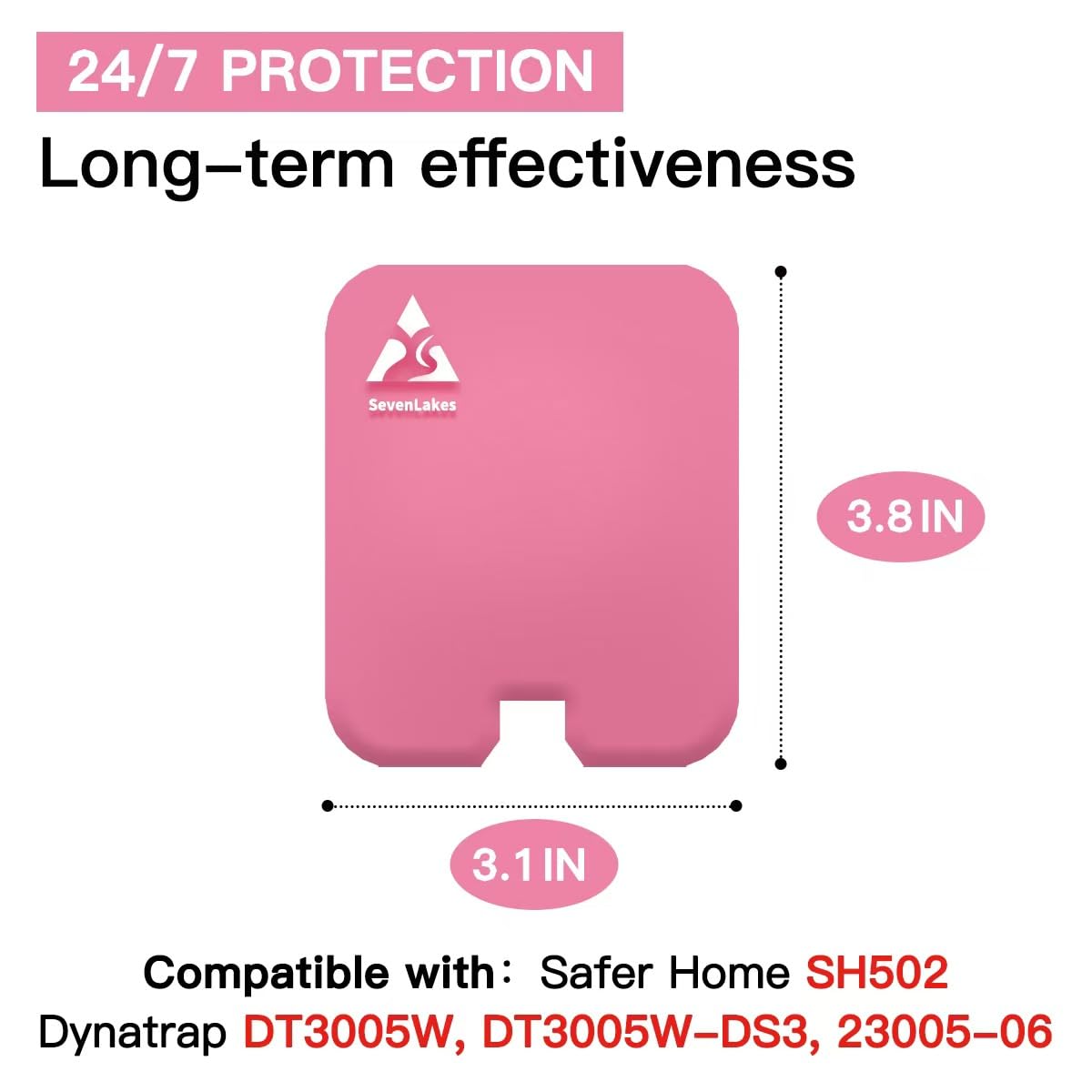 36 Pcs Sticky Refill Glue Cards, Compatible with Safer Home SH502, Dynatrap DT3005W-DS3, DT23005-06, Targets Moth, Fly, Mosquito, Gnat and More, Safe and Super Sticky (Matcha Green) WN420